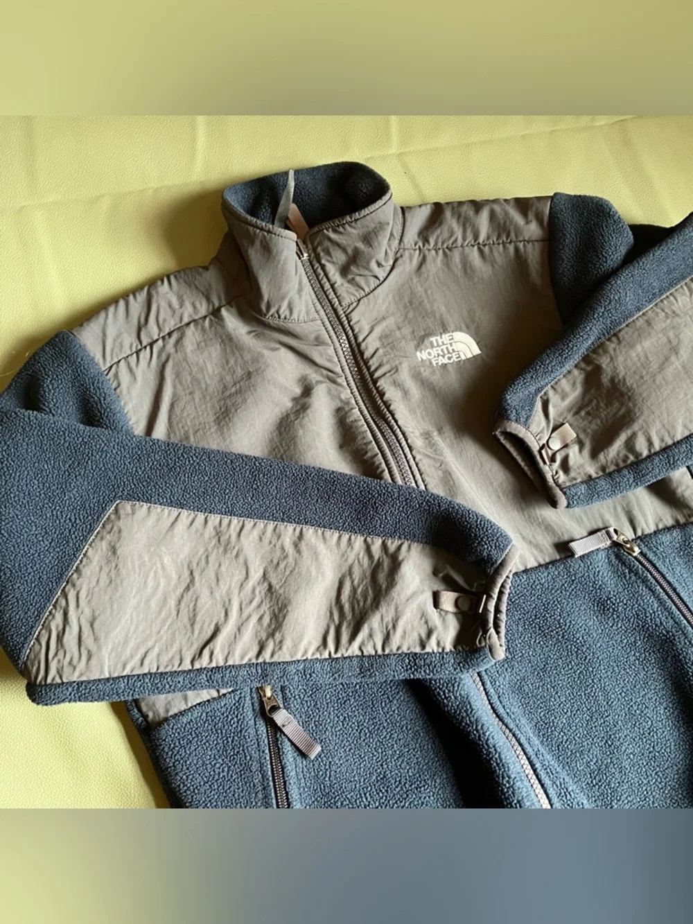 The North Face Two-Tone Sherpa Fleece Jacket Navy Polartec Boys L